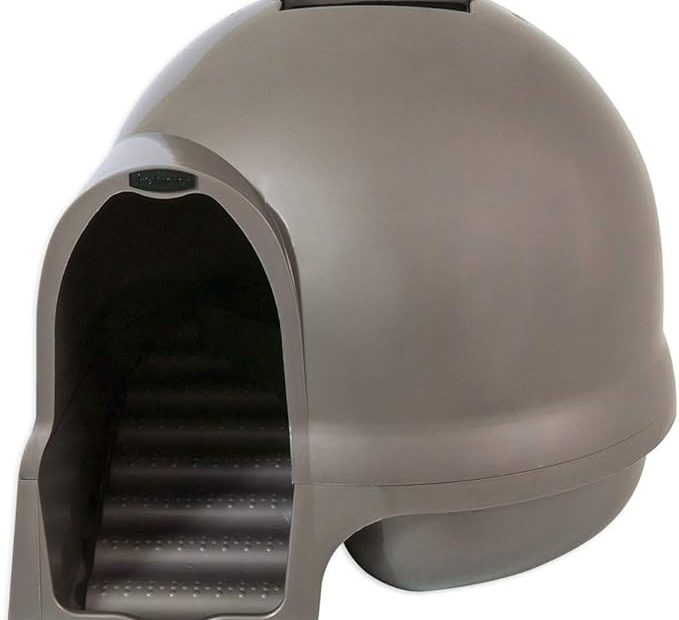 Petmate Booda Clean Step Cat Litter Box Dome (brushed Nickel)