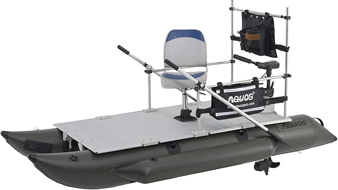 AQUOS Heavy-Duty Inflatable Pontoon Boat for 10.2plusft