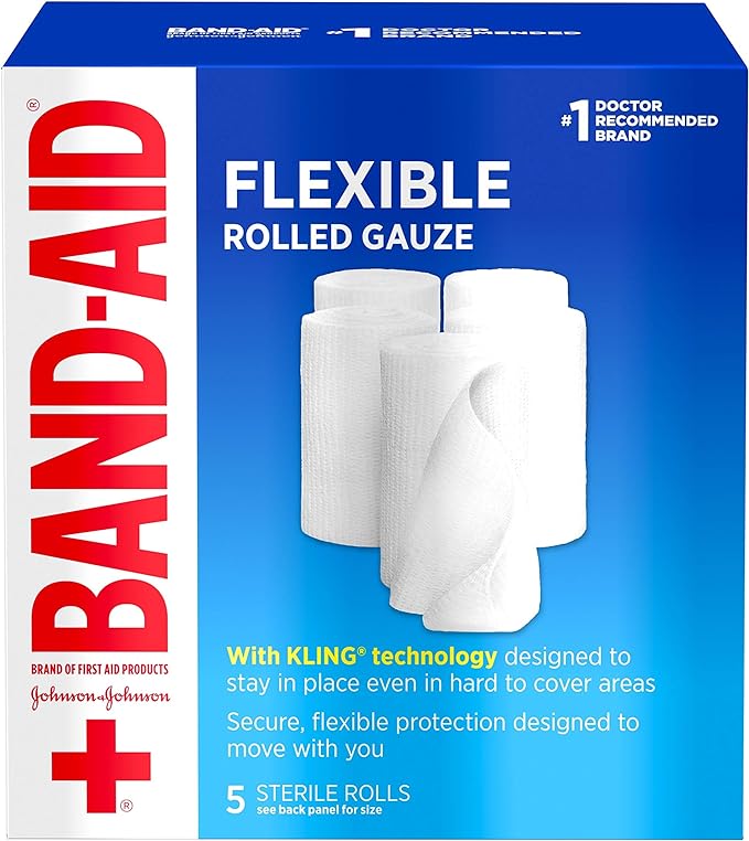 Band-Aid Brand Flexible Rolled Gauze Dressing, 5 Count